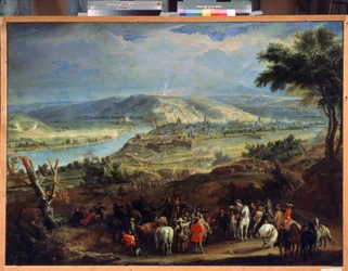 O cerco de Namur em 1692 (O Cerco de Namur em 1692). Cerco da cidade por Luís XIV e Vauban de 29 de maio a 30 de junho de 1692. Pintura de Jean-Baptiste Martin (Jean Baptiste Martin