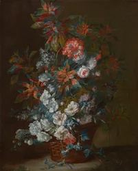 Flores num cesto 1695 (Óleo sobre tela)