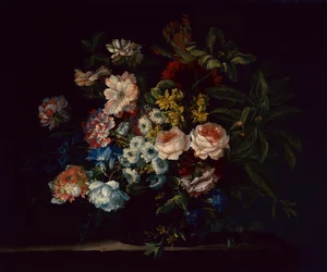 Rosas, Cravos, Jacintos e Flores (óleo sobre tela)