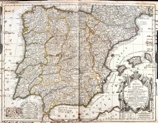Mapa do Reino de Espanha (Gravura