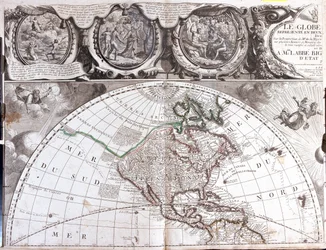 Mapa do hemisfério norte