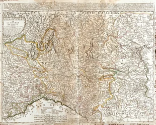 Suíça (Cantão: Ticino), Itália (Região: Vale de Aosta, Piemonte, Lombardia, Trentino-Alto Adige, Veneto, Friuli-Venezia Giulia, Emilia-Romagna, Toscana, Liguria)