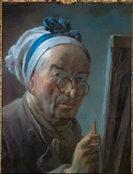 Autorretrato de Chardin com pince-nez ...