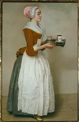 La Chocolatiere. Pastel (pastel sobre papel)