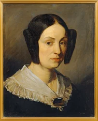 Retrato de Augustine Fournerie, nee Dore (pintura sobre tela)