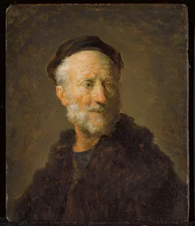 Cabeça de um velho, c.1732-1806 (óleo sobre tela sobre painel)