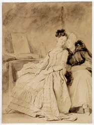 A conversa íntima, c.1778 (tinta sobre papel)