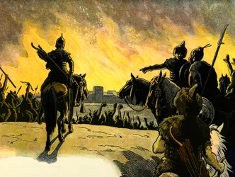 A história da Alsácia conta às crianças; Les huns;