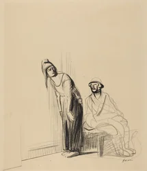 Na Conferência de Paz, c.1919 (tinta sobre papel)