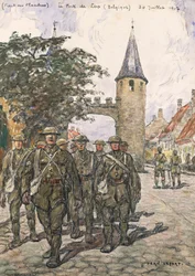 Frente da Flandres, portão de Loo (Bélgica), 30 de julho de 1917 (aguarela sobre papel)