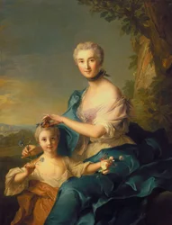 Madame Crozat De Thiers e a sua filha (óleo sobre tela)