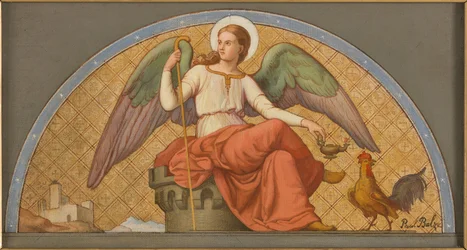 Esboço da igreja de São José: O Anjo da Gentileza e da Castidade - Apoteose de São José - O Anjo da Vigilância e da Fidelidade