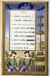 May: Árvore do Maio (Gemeaux) - fac-símile das Horas de Ana de Bretanha, de Jean Bourdichon