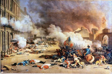 Extraído do Palais des Tuileries, pátio do Carrossel, 10 de agosto