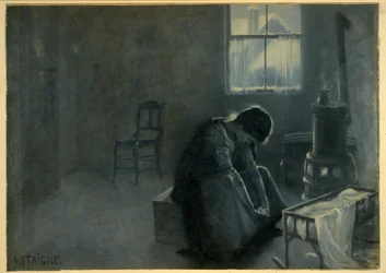 Tem sido um Inverno difícil, pub. 1893 (litografia a cores)
