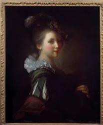 Retrato de Mulher Pintura de Jean Alexis Grimou (1680-1740) Toulouse do século XVIII, Musee des Augustins
