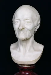 Busto de Voltaire (1694-1778) sem sua peruca, 1778 (mármore)