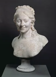 Busto de retrato de Madame Houdon, a esposa do artista, 1786 (gesso)