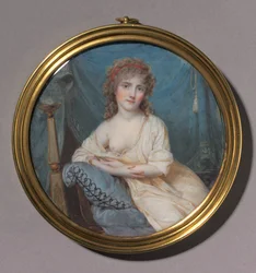 Retrato de uma mulher reclinada em um sofá, c. 1804