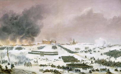 Campanha da Prússia e Polônia (1806-1807) - Forte Simeon Jean Antoine (1793-1861): Batalha de Eylau, ataque ao cemitério 7 de Fevereiro de 1807, Musee de la Histoire de France, Chateau de Versailles