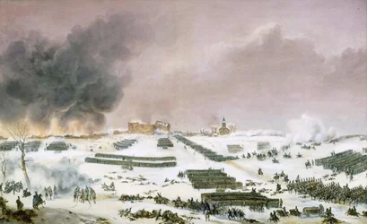 A batalha de Preussisch-Eylau em 7 de fevereiro de 1807