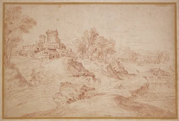 Paisagem com um castelo, 1716-18
