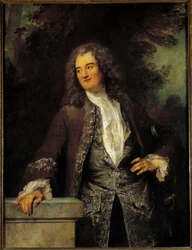 Retrato de uma Pintura Gentilman de Jean Antoine Watteau (1684-1721) 1715 Sol. 1,3x0,97 m