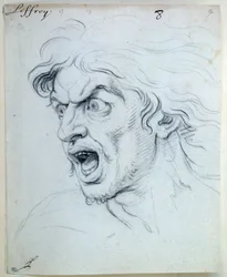 Expressão das Paixões da Alma; os Temerosos. Desenho de Jean Audran (1667-1756)