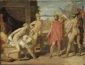 Aquiles recebe na sua tenda os emissários de Agamémnon, 1801