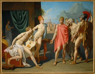 Aquiles saúda os embaixadores de Agamémnon
