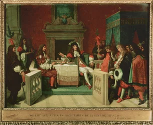 Luís XIV jantando com Molière
