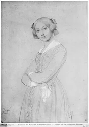 Louise de Broglie, Condessa de Haussonville, 1842 (grafite und branco destaca no papel)