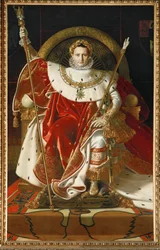 Napoleão no seu trono imperial. 1806 (óleo sobre tela)