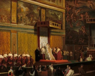 Papa Pio VII na Capela Sistina. 1814