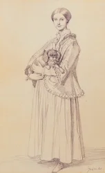 Retrato de Mademoiselle Marie Reiset, mais tarde Vicomtesse Adolphe-Louis-Edgar de Segur-Lamoignon, 1850
