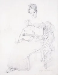 Retrato da senhorita Elizabeth Keating tocando sua guitarra, 1816