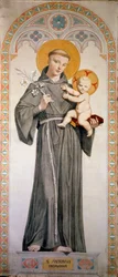 Santo Antônio de Pádua (San Antonio di Padova). Pintura de Jean Auguste Dominique Ingres (1780-1867)