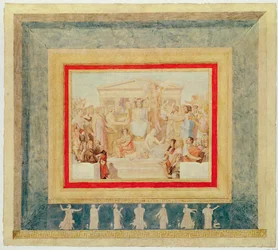 A Apoteose de Homero, projeto para o teto do Louvre, 1826-27 (caneta e tinta no papel)