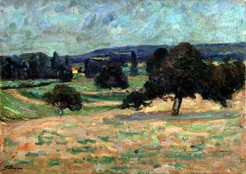 Paisagem na Ile de France, c.1895 (óleo sobre tela)