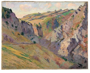 As Cavernas de Prunal perto de Pontgibaud (óleo sobre tela)