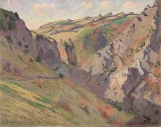 As Cavernas de Prunal perto de Pontgibaud, Auvergne (óleo sobre tela)