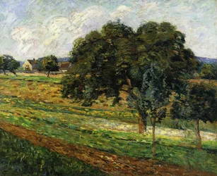Árvores e Flores, Campo Damiette; Árvores e flores, paisagem em Damiette, c.1885