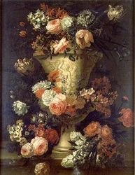 Tulipas, peônias e outras flores