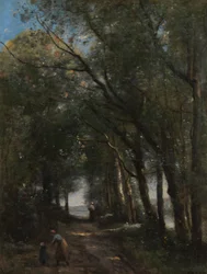 Uma pista entre as árvores, ca. 1870-73.