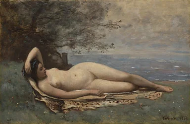 Bacchante à beira-mar, 1865.