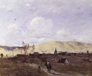 Cavaleiro à vista de uma Aldeia