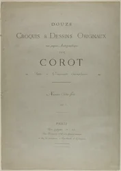 Capa e texto para o Álbum Douze Croquis et Dessins Originaux