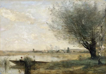 «Pescador amarrado a uma margem», 1865-70