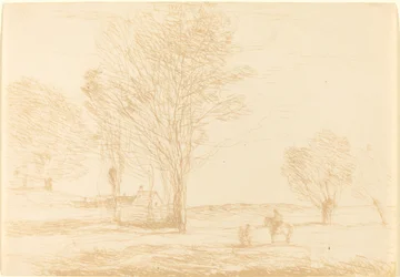 Horseman Halted in the Countryside Cavalier arrete dans la campagna, 1874.