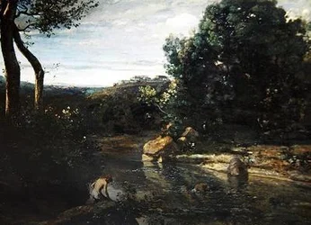 Impressão da Itália ou paisagem italiana